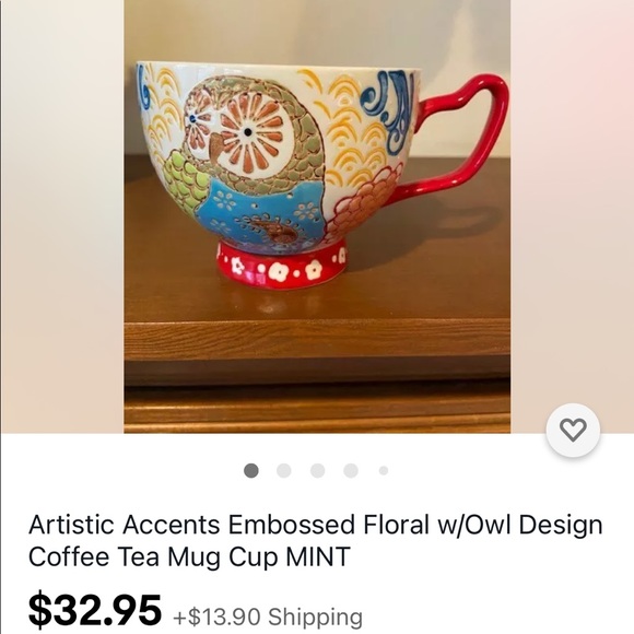 COLORFUL ARTISTIC ACCENT OWL MUG - Picture 8 of 8